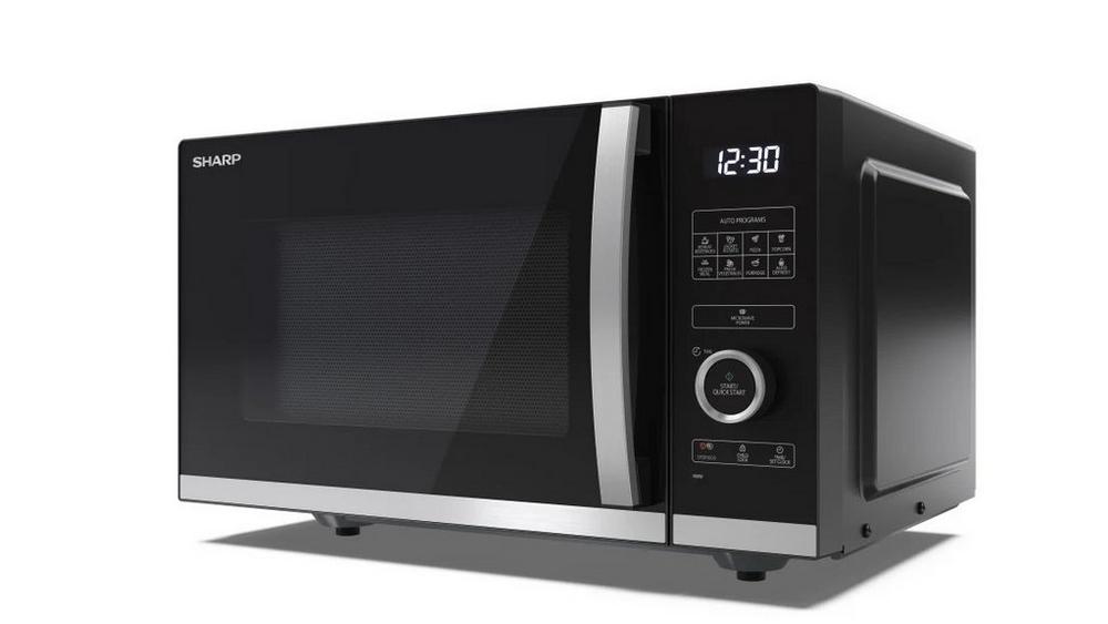 Sharp YC-QS254AU-B 25 Litres Flatbed Microwave Oven - Black