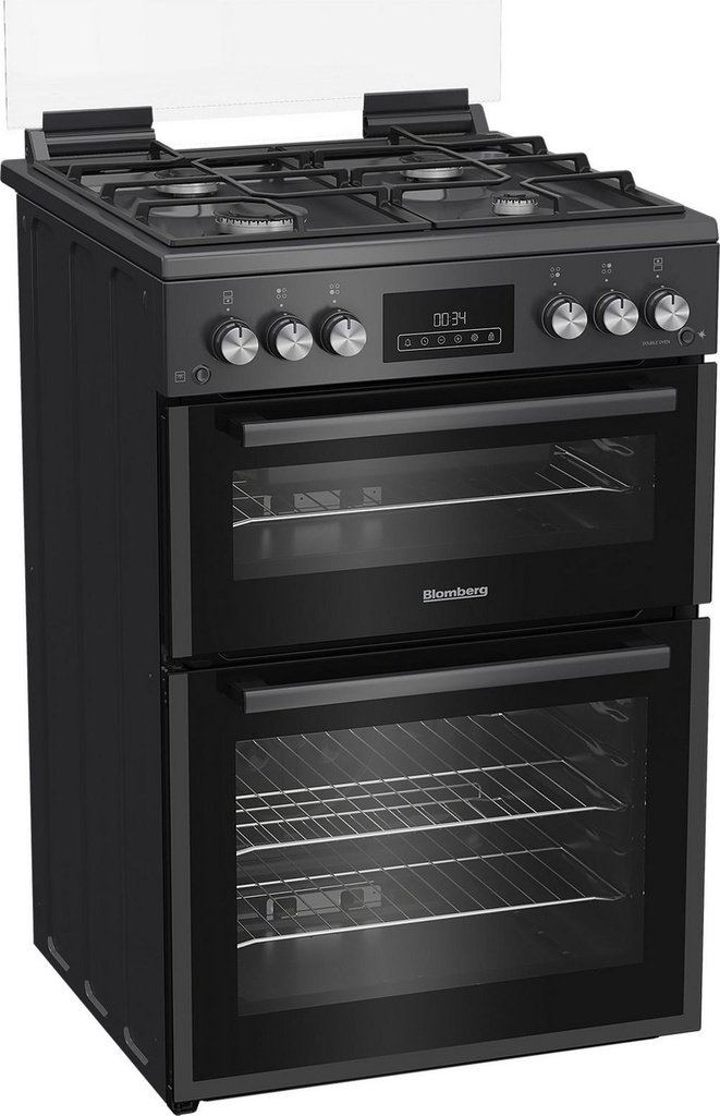 Blomberg GGRN655N 60cm Built In Electric Double Oven - Anthracite