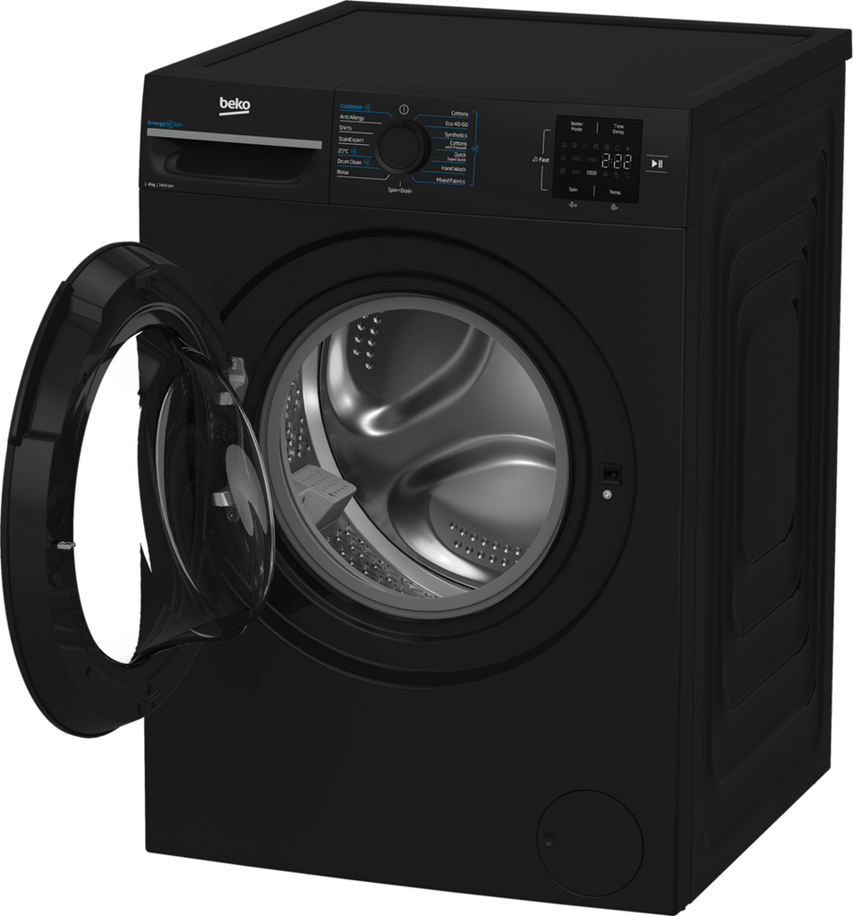 Beko BMN3WT3841B 8kg 1400 Spin Washing Machine - Black