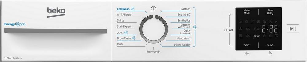 Beko BMN3WT3841W 8kg 1400 Spin Washing Machine - White