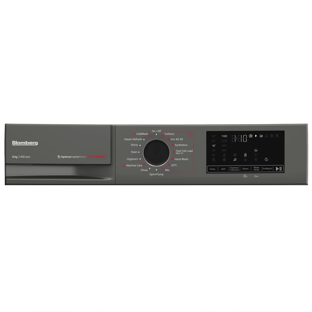 Blomberg LWA18461G 8kg 1400 Spin Washing Machine - Graphite