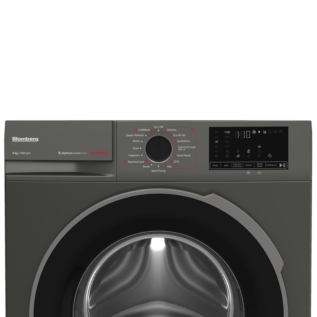 Blomberg LWA18461G 8kg 1400 Spin Washing Machine - Graphite