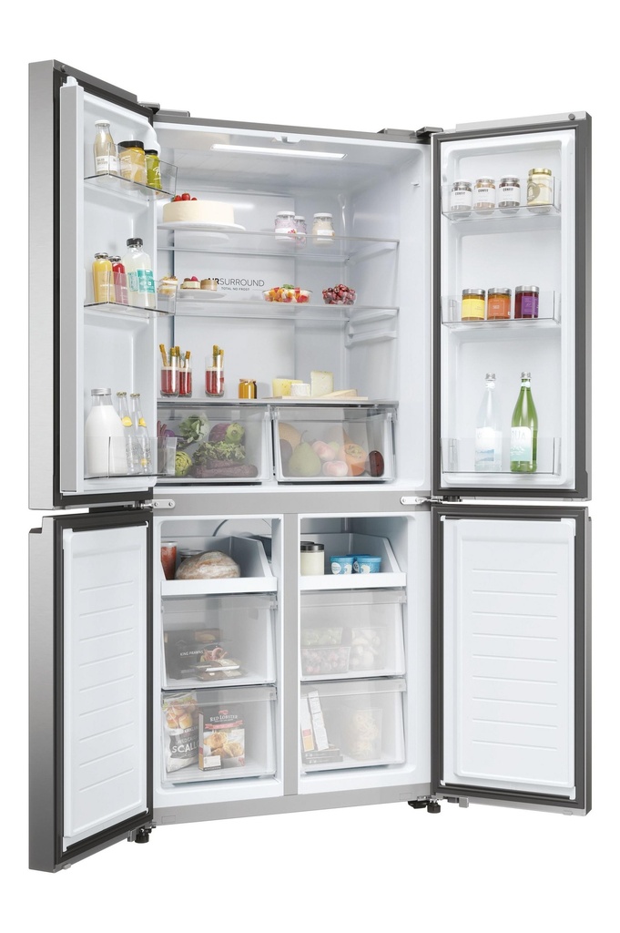 Haier HCR3818ENMM 83.3cm Total No Frost Multi Door Fridge Freezer - Inox