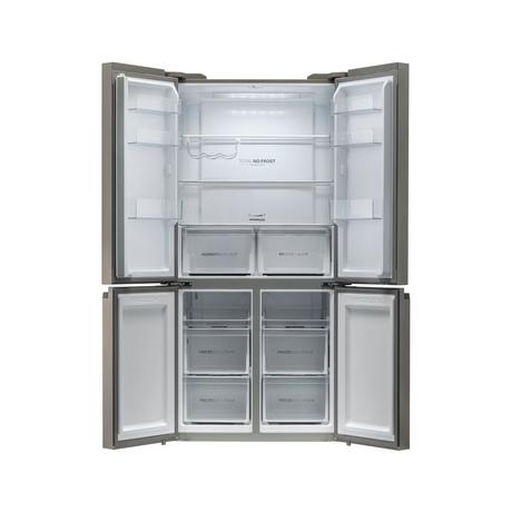 Haier HCR59F19ENMM 90.8cm  Freestanding American Fridge Freezer - Platinum Inox