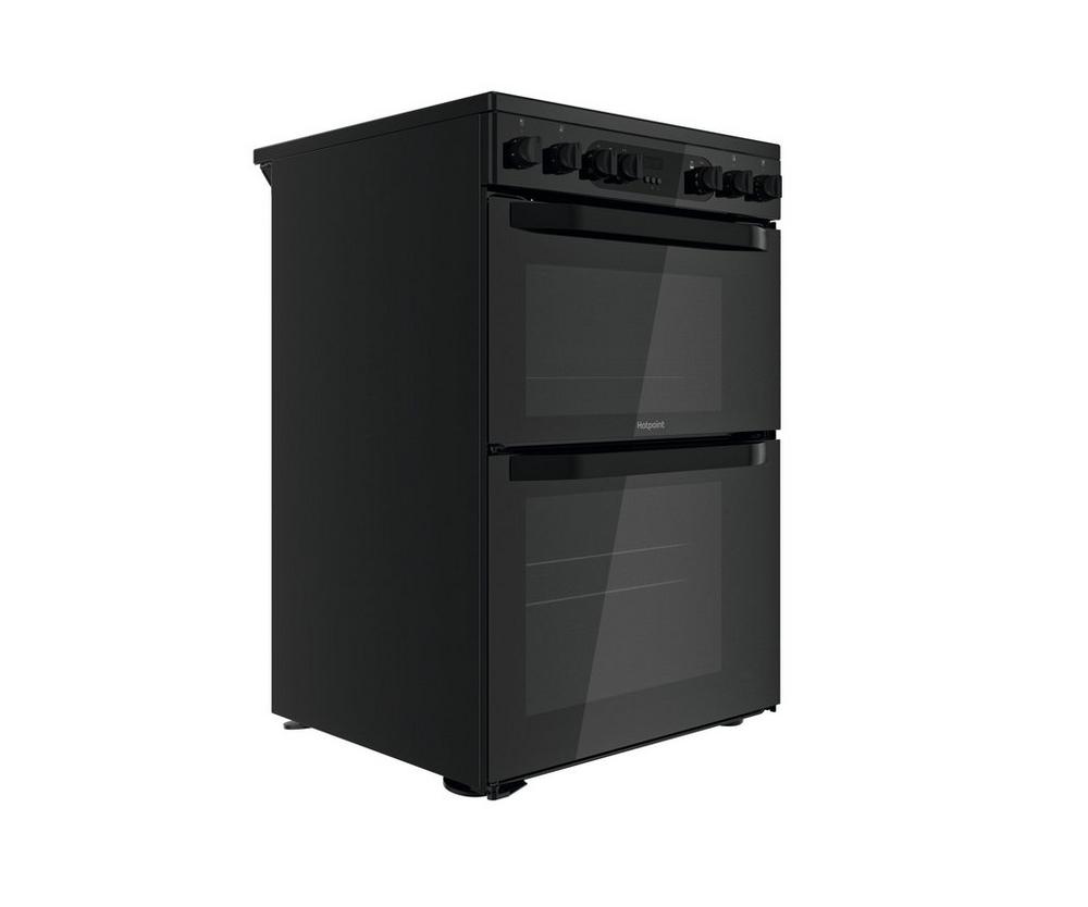 Hotpoint HDEU67V9C2B/UK 60cm Double Oven Electric Cooker with Induction Hob - Black