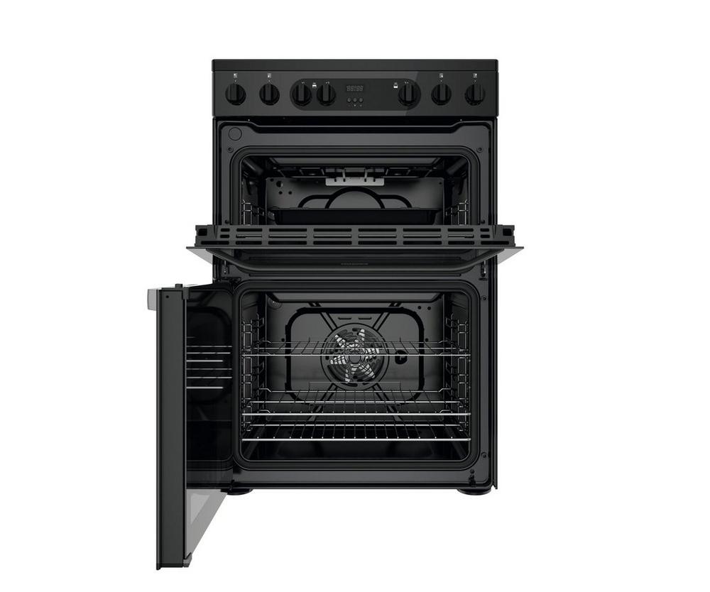 Hotpoint HDEU67V9C2B/UK 60cm Double Oven Electric Cooker with Induction Hob - Black