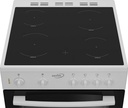 Zenith ZE605W 60cm Twin Cavity Electric Cooker with Glass Hob - White