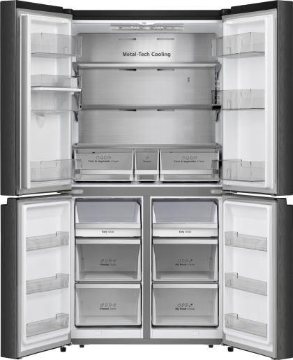 Hisense RQ758N4SWFE PureFlat Smart Fridge Freezer - Black Stainless Steel