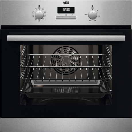 AEG BCX23101EM 59.4cm Built In Electric Single Oven - Stainless
