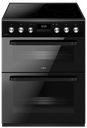 CDA CFC631BL 60cm Double Oven Electric Cooker with Ceramic Hob - Black
