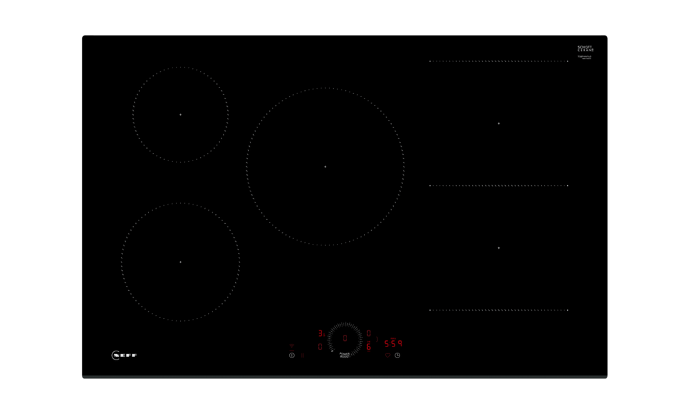 Neff T58FHW1L0KIT 80.2cm Induction Hob with Pan Set - Black