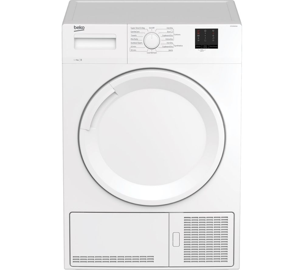 Beko DTKCE90021W 9kg Condenser Tumble Dryer with Sensor Programmes - White