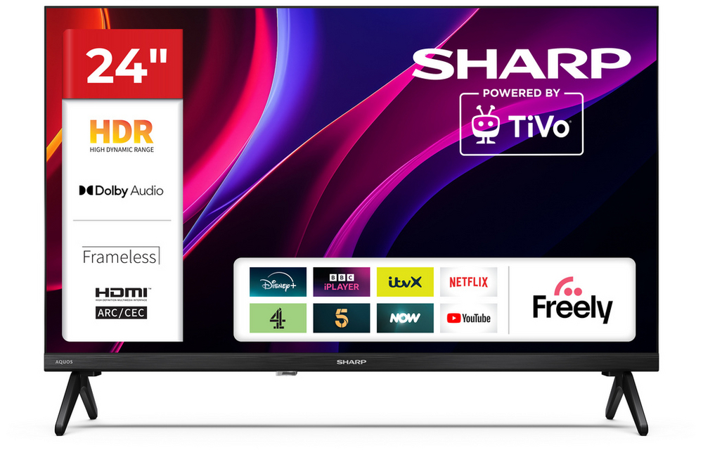 Sharp 1T-C24HE2245KB HDR TV - Black