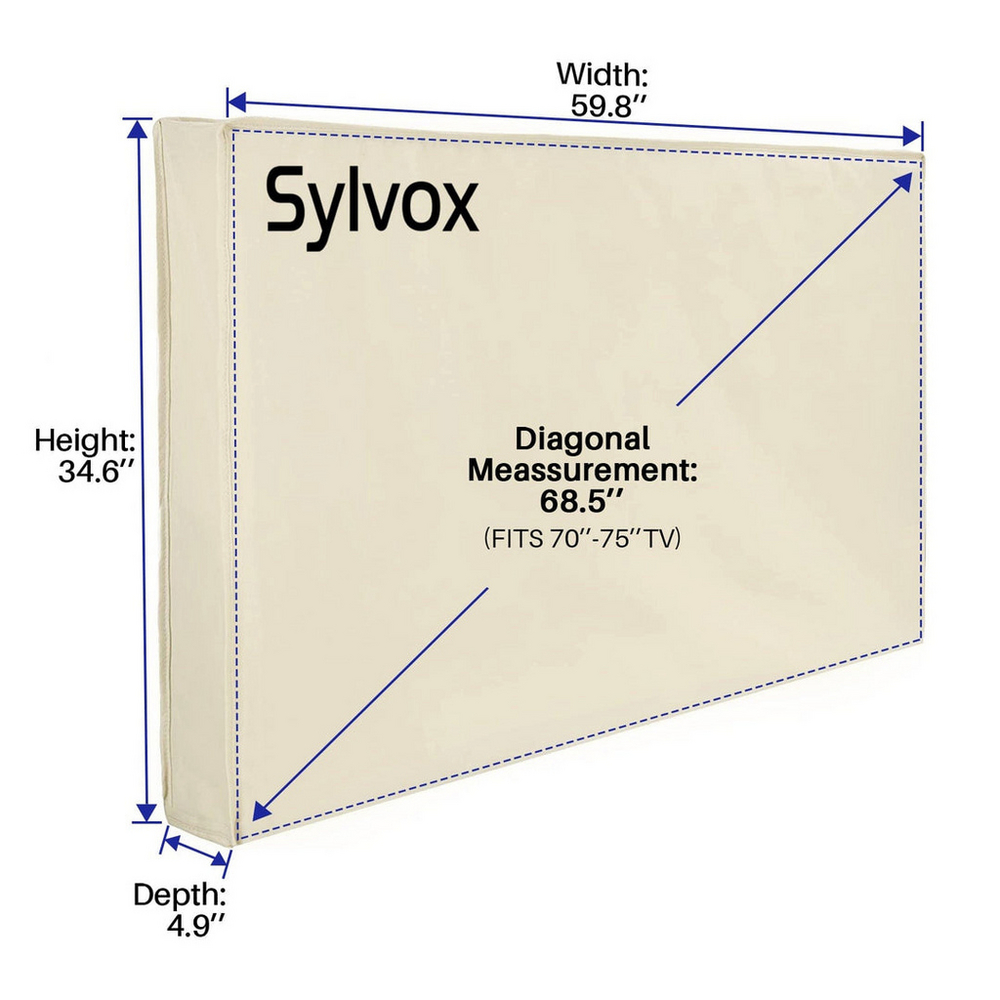 Sylvox OT75A1COVER Waterpoor Outdoor TV Cover for 70-75" TVs