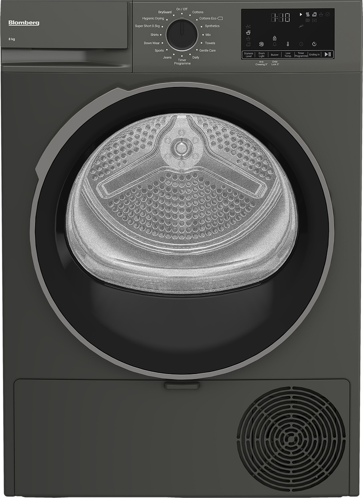 Blomberg LTA18321G 8kg Heat Pump Tumble Dryer - Graphite
