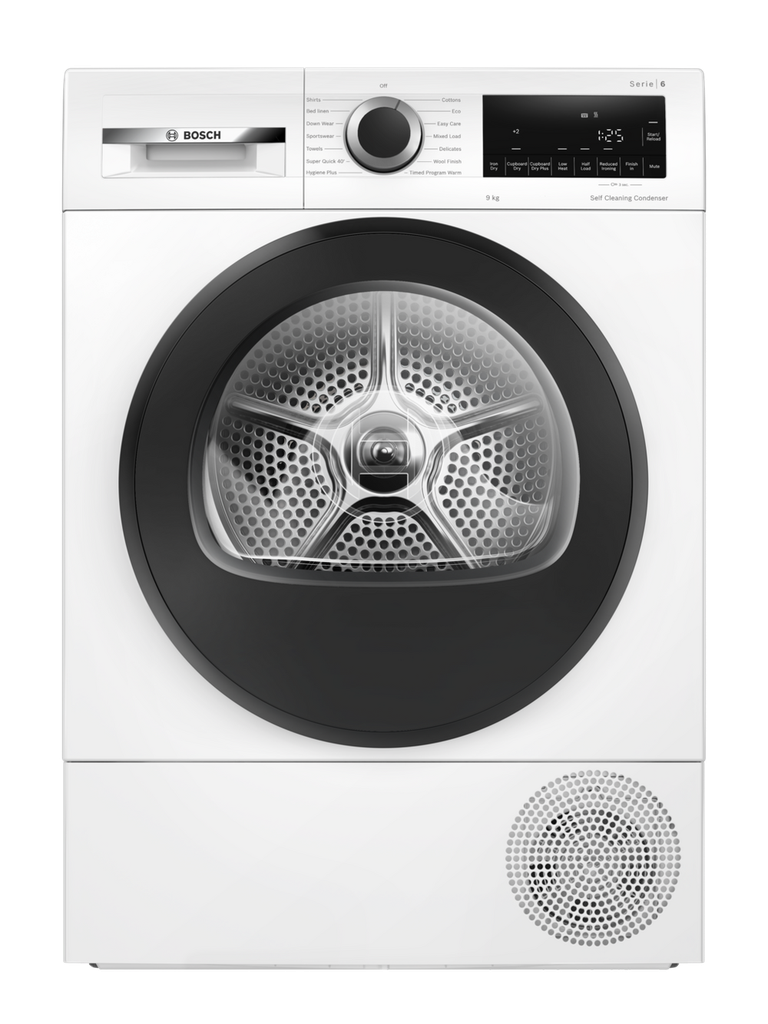 [WQG24502GB] Bosch Series 6 WQG24502GB 9kg Heat Pump Tumble Dryer - White