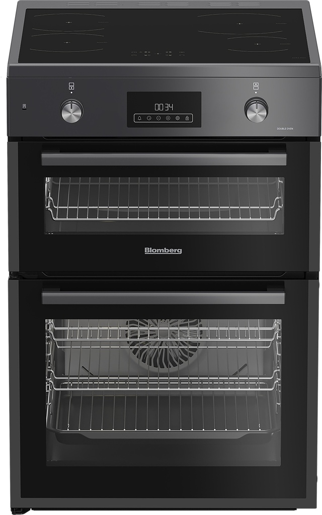 [HIRN651N] Blomberg HIRN651N 60cm Double Oven Electric Cooker with Induction Hob - Anthracite