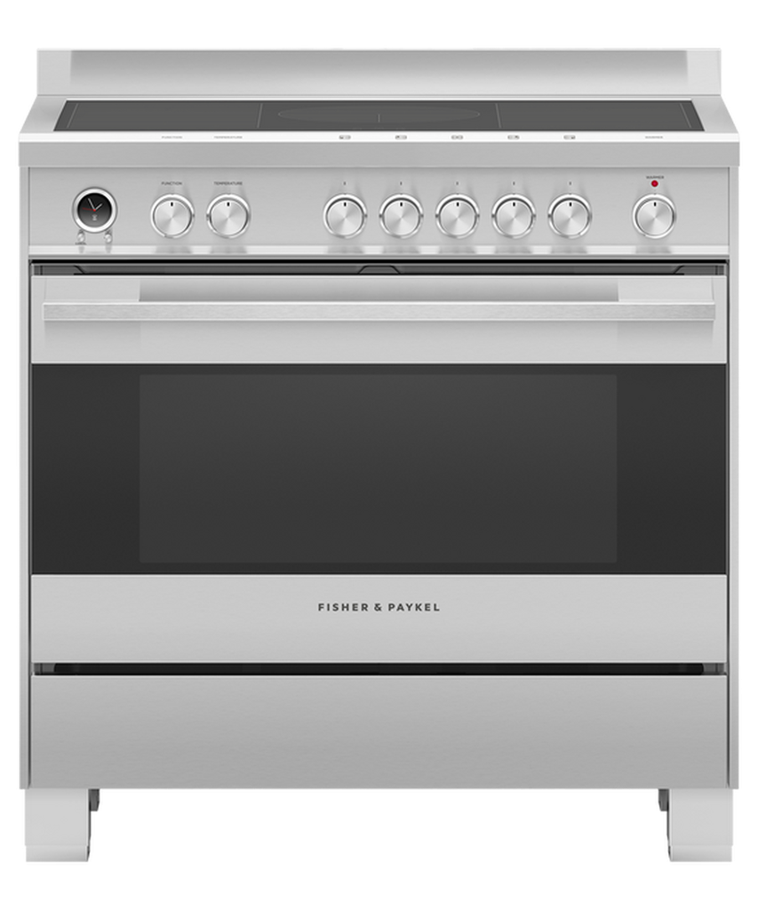Fisher & Paykel OR90SDI6X1 90cm 5 Zone Induction Pyrolytic Cooker - Stainless Steel