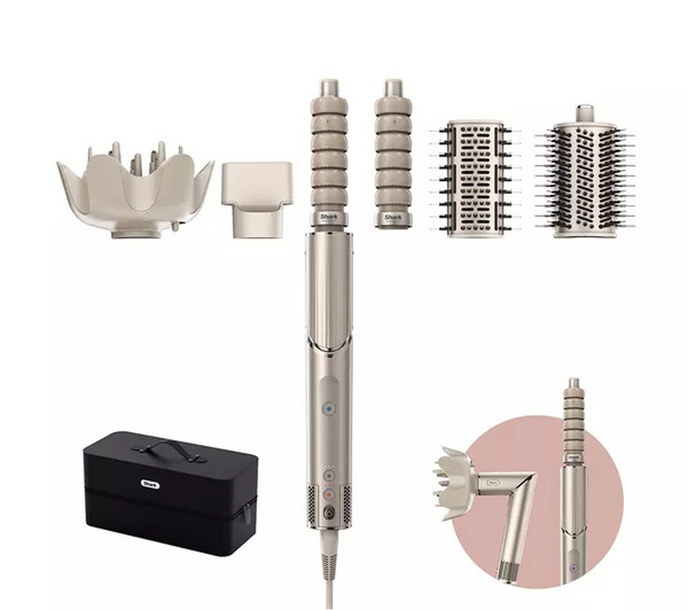 [HD446SLUK] Shark HD446SLUK FlexStyle Air Styler & Hair Dryer -5 Attachments - Stone