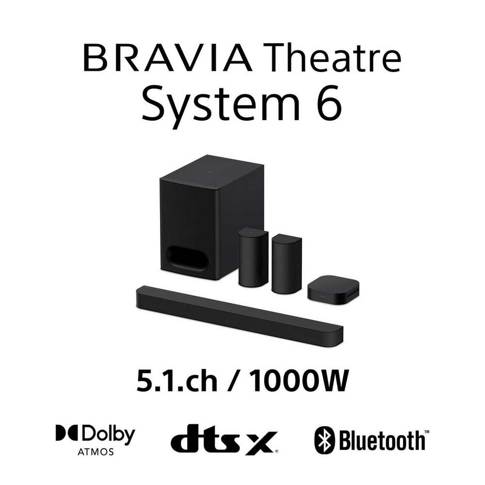 [HTS60.CEK] Sony HTS60.CEK 5.1ch BRAVIA Theatre System 6 Dolby Atmos® Home Theatre System - Black