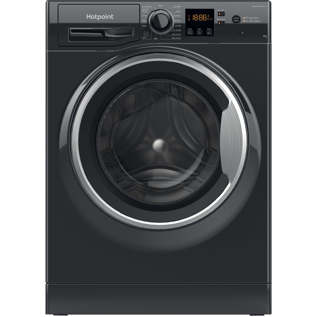 [NSWF946BSUK] Hotpoint NSWF946BSUK 9kg 1400 Spin  Washing Machine - Black
