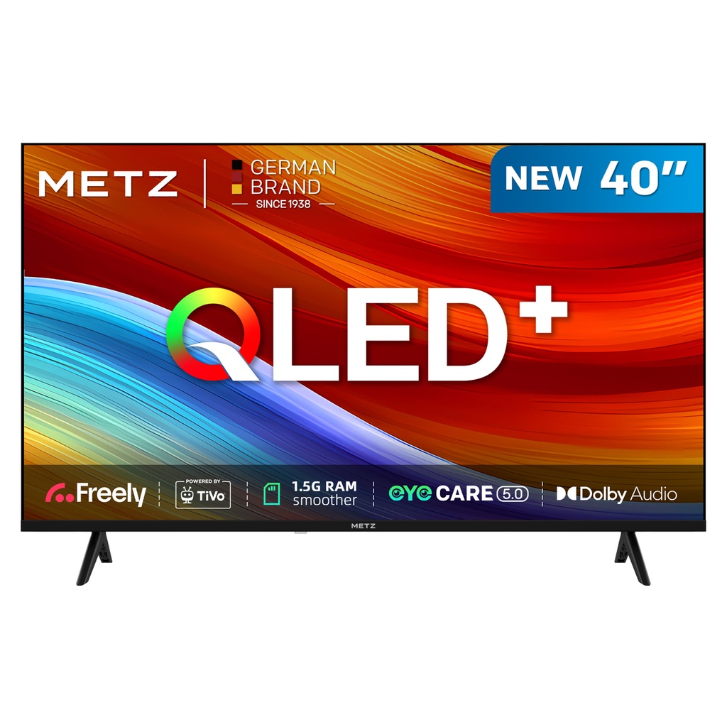 [40MQH6800ZUK] Metz 40MQH6800ZUK 40" HD Smart QLED TV with Freely Power by Tivo - Black