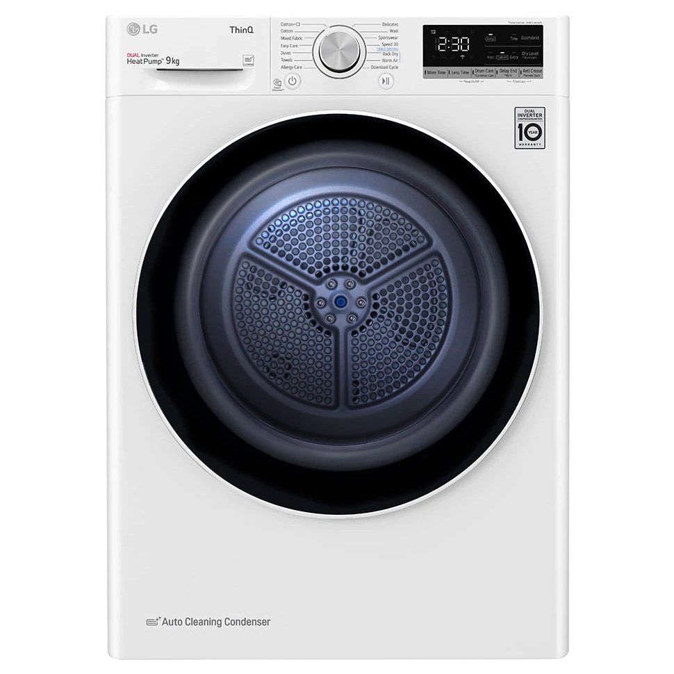 LG FDV709W 9kg Heat Pump Tumble Dryer - White