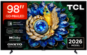 TCL 98A400M-UK 98" QD-MINI LED TV - Black