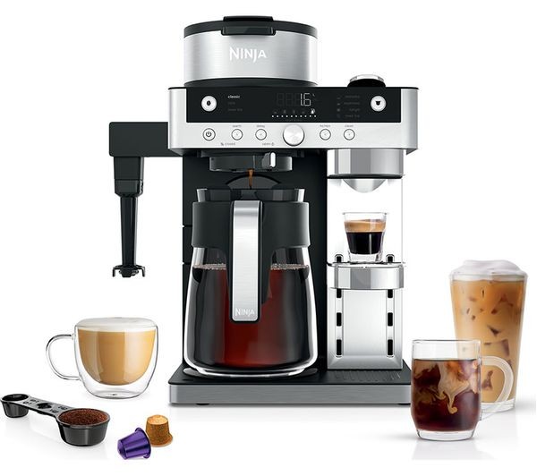 Ninja CFN802UK Espresso & Filter Coffee Machine - Silver / Black