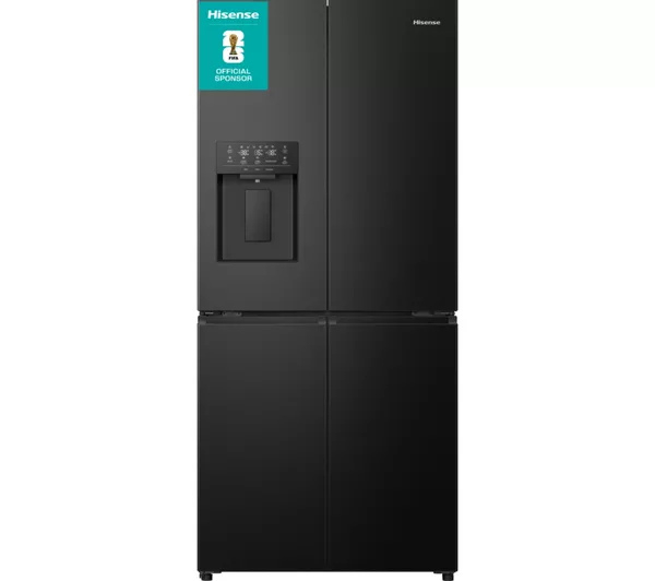 [RQ5P470SYFD] Hisense RQ5P470SYFD Total No Frost American Fridge Freezer - Black