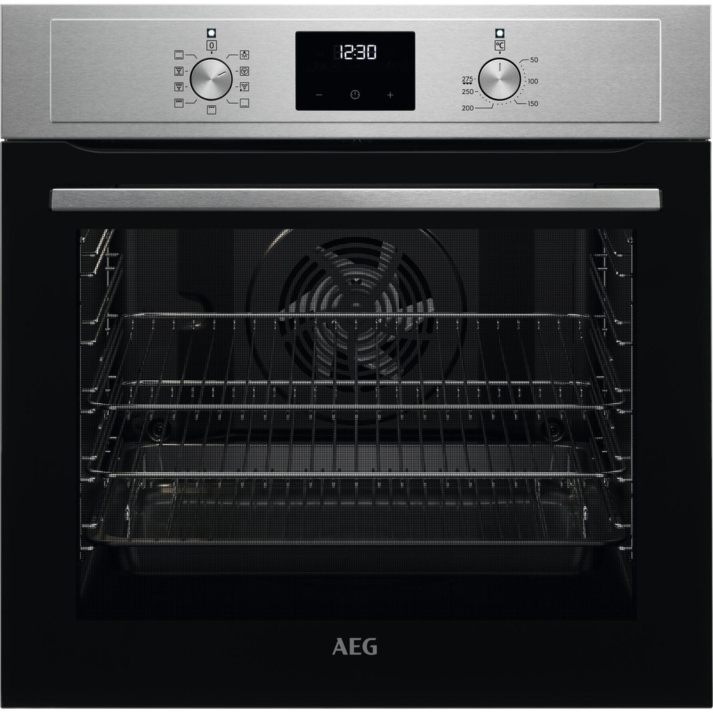 [BEX33501EM] AEG BEX33501EM 59.4cm Built In Electric Single Oven - Stainless Steel