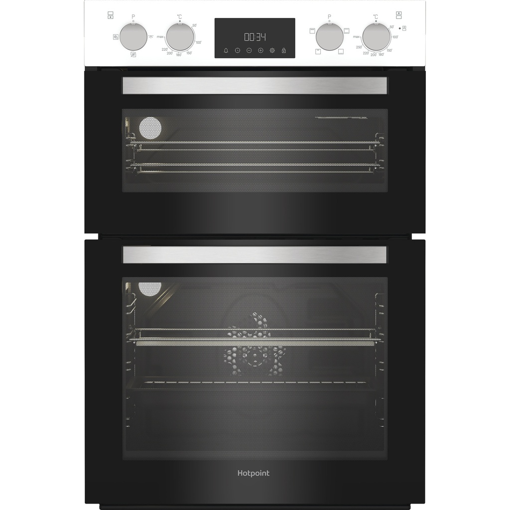 [DIH10DW] Hotpoint DIH10DW 89cm Built In Electric Double Oven - White