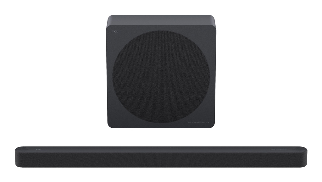TCL A65K-UK 3.1.2ch Soundbar with wireless subwoofer, Audio by Bang & Olufsen, Dolby Atmos - Black