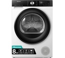 Hisense 3S Series DH3S802BW3 WiFi-enabled 8kg Heat Pump Tumble Dryer - White