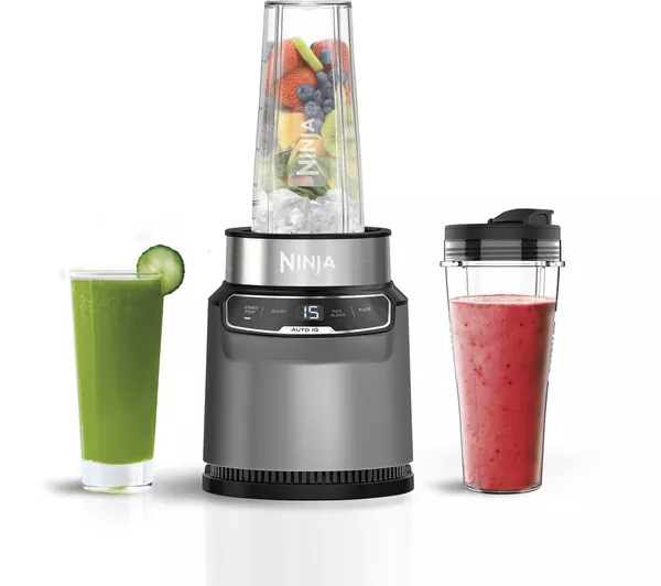 Ninja BN500UK Motorised Compact Blender with Auto-iQ - Dark Grey