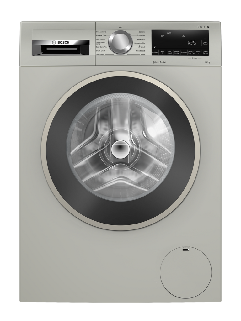 Bosch WGG254ZSGB 10kg 1400 Spin Washing Machine - Silver Inox