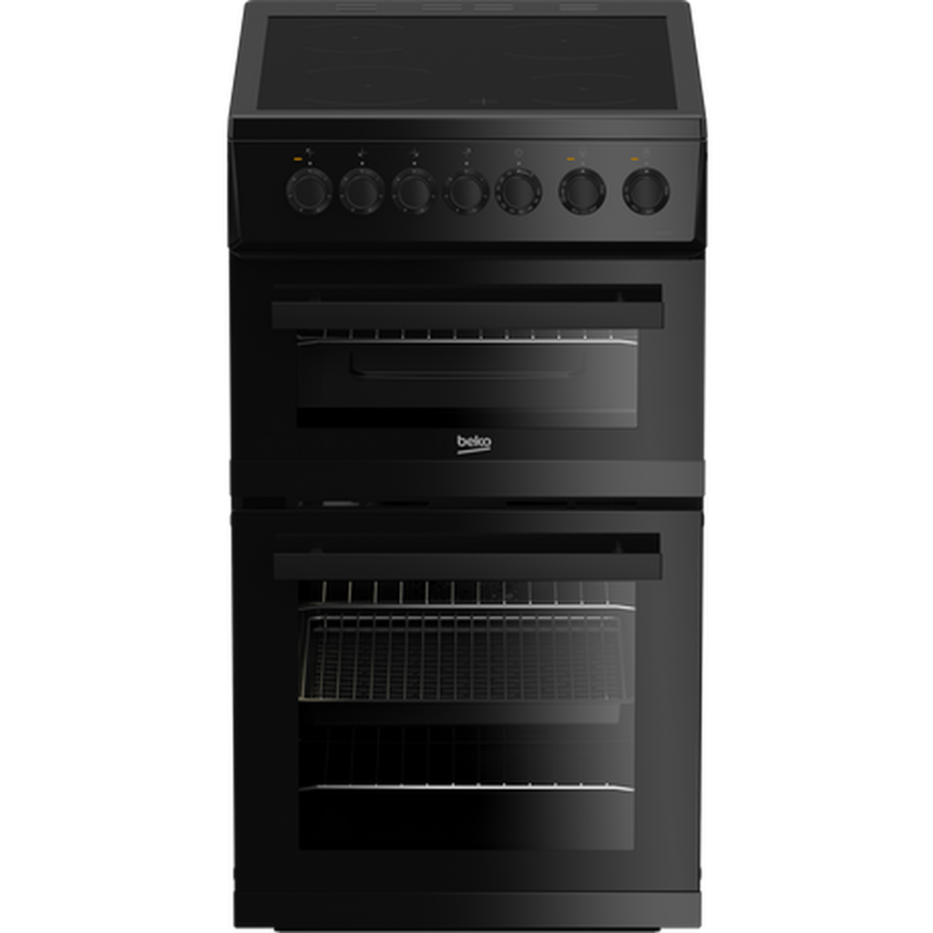 Beko EDVC503B 50cm Electric Double Oven with Ceramic Hob - Black