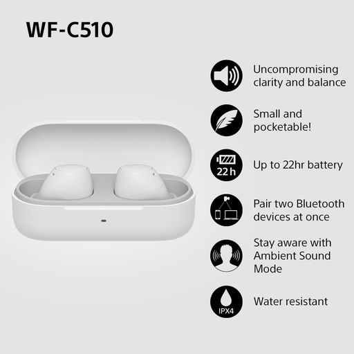 [WFC510W.CE7] Sony WFC510W.CE7 Wireless In ear headphones - White