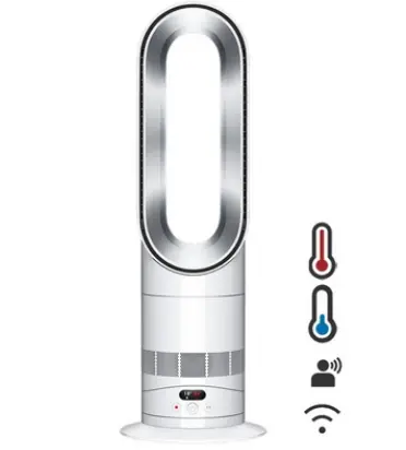 [HF1] Dyson 330HF1 Hot+Cool Remote Link Pre-heat heater and Cooling Fan - White/Nickel 