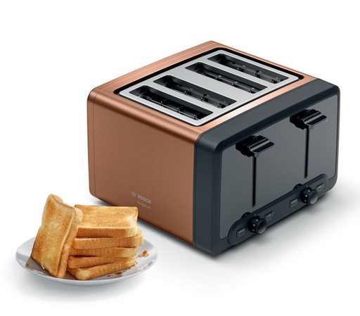[TAT4P449GB] Bosch TAT4P449GB 4 Slice Toaster - Copper