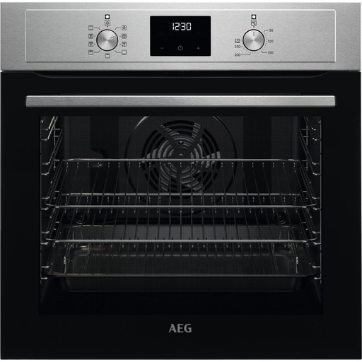 [BEX33501EM] AEG BEX33501EM 59.4cm Built In Electric Single Oven - Stainless Steel
