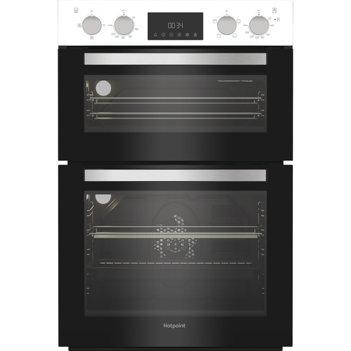 [DIH10DW] Hotpoint DIH10DW 89cm Built In Electric Double Oven - White