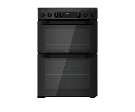 [HDEU67V9C2B/UK] Hotpoint HDEU67V9C2B/UK 60cm Double Oven Electric Cooker with Induction Hob - Black