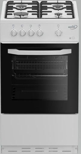 [ZE501W] Zenith ZE501W 50cm Gas Single Oven with Gas Hob - White