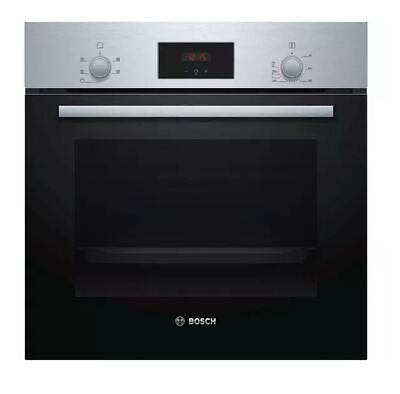[HHF113BR0B] Bosch HHF113BR0B 59.4cm Serie 2 Built In Electric Single Oven with 3D Hot Air - Stainless Steel
