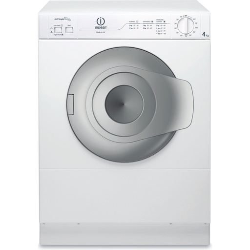 [NIS41V] Indesit NIS41V 4kg Vented Tumble Dryer - White with Graphite Door 