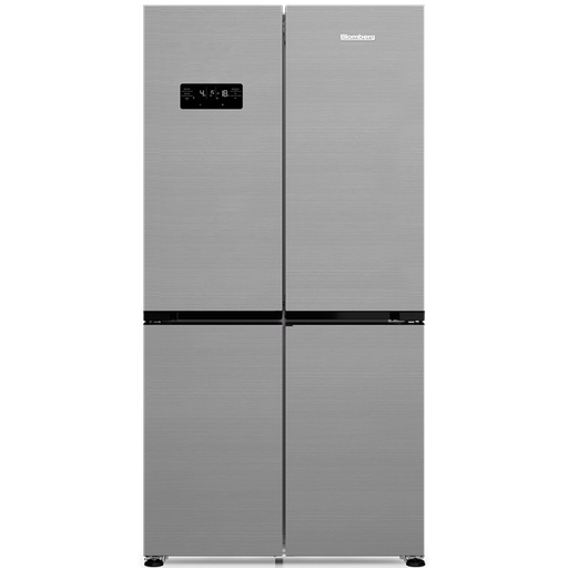 [KQD114VPX] Blomberg KQD114VPX 90.8cm Dual Cooling American Style Fridge Freezer - Brushed Steel