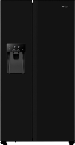 [RS694N4TBE] Hisense RS694N4TBE 91cm American Style Fridge Freezer - Black