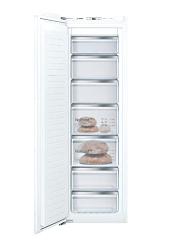 [GIN81AEF0G] Bosch GIN81AEF0G 55.8cm Built In Frost Free Tall Freezer - White 