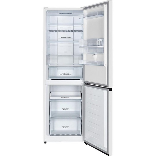 [RB390N4WWE] Hisense RB390N4WWE 59.5cm 70/30 Split - Total No Frost Fridge Freezer - White